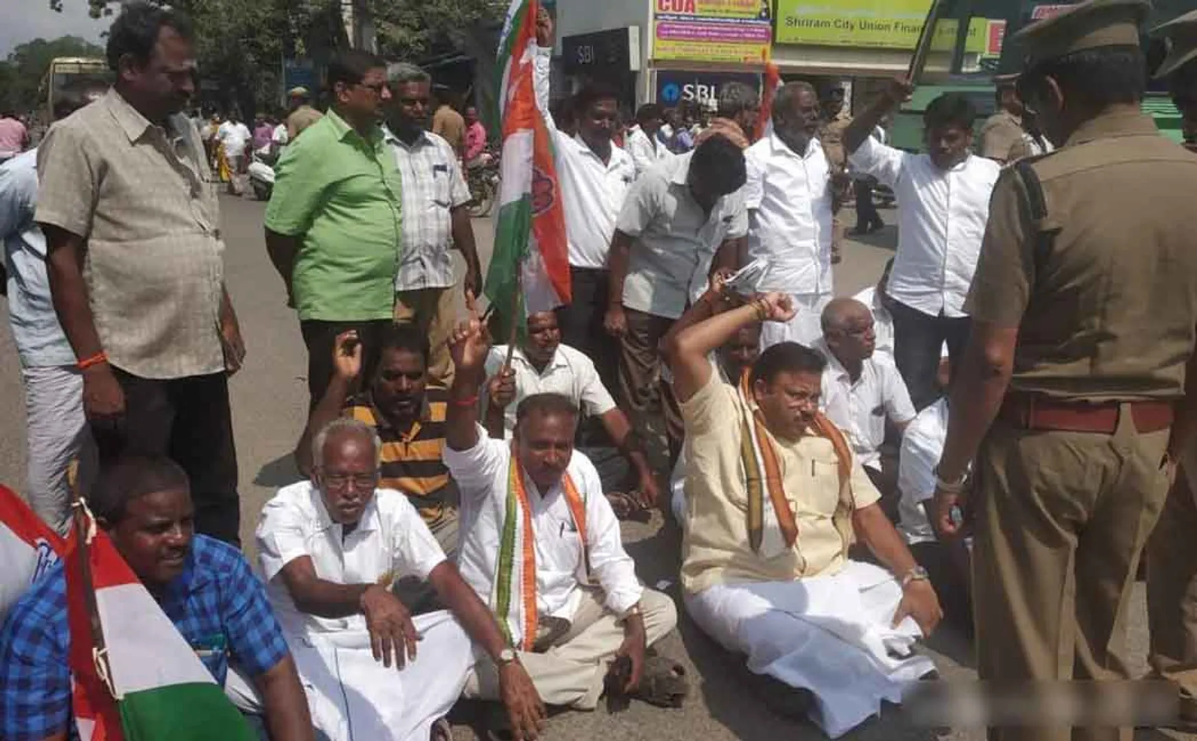 road blocked by MP